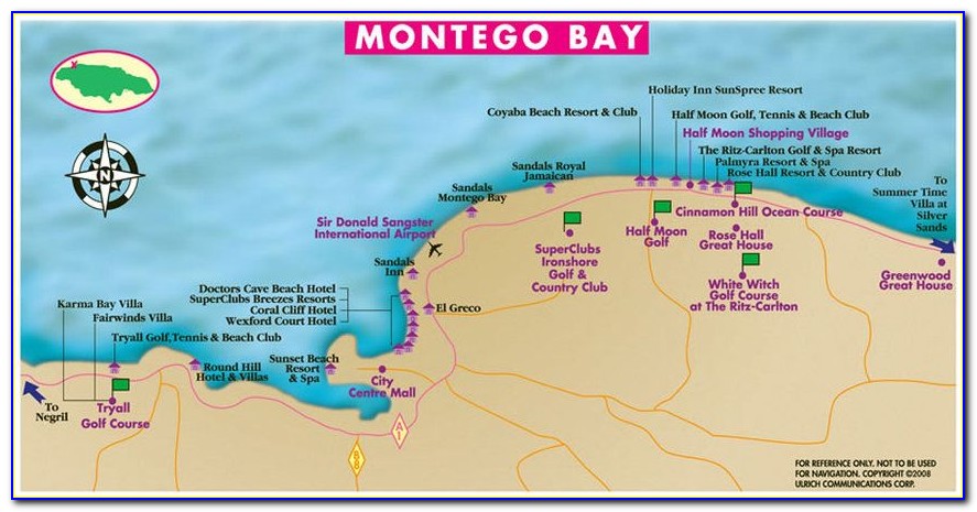 Map Of Sandals Montego Bay Resort