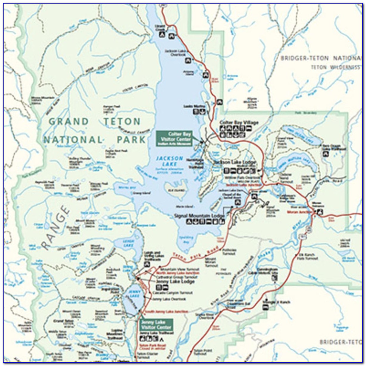Map Of Yellowstone And Grand Teton Area