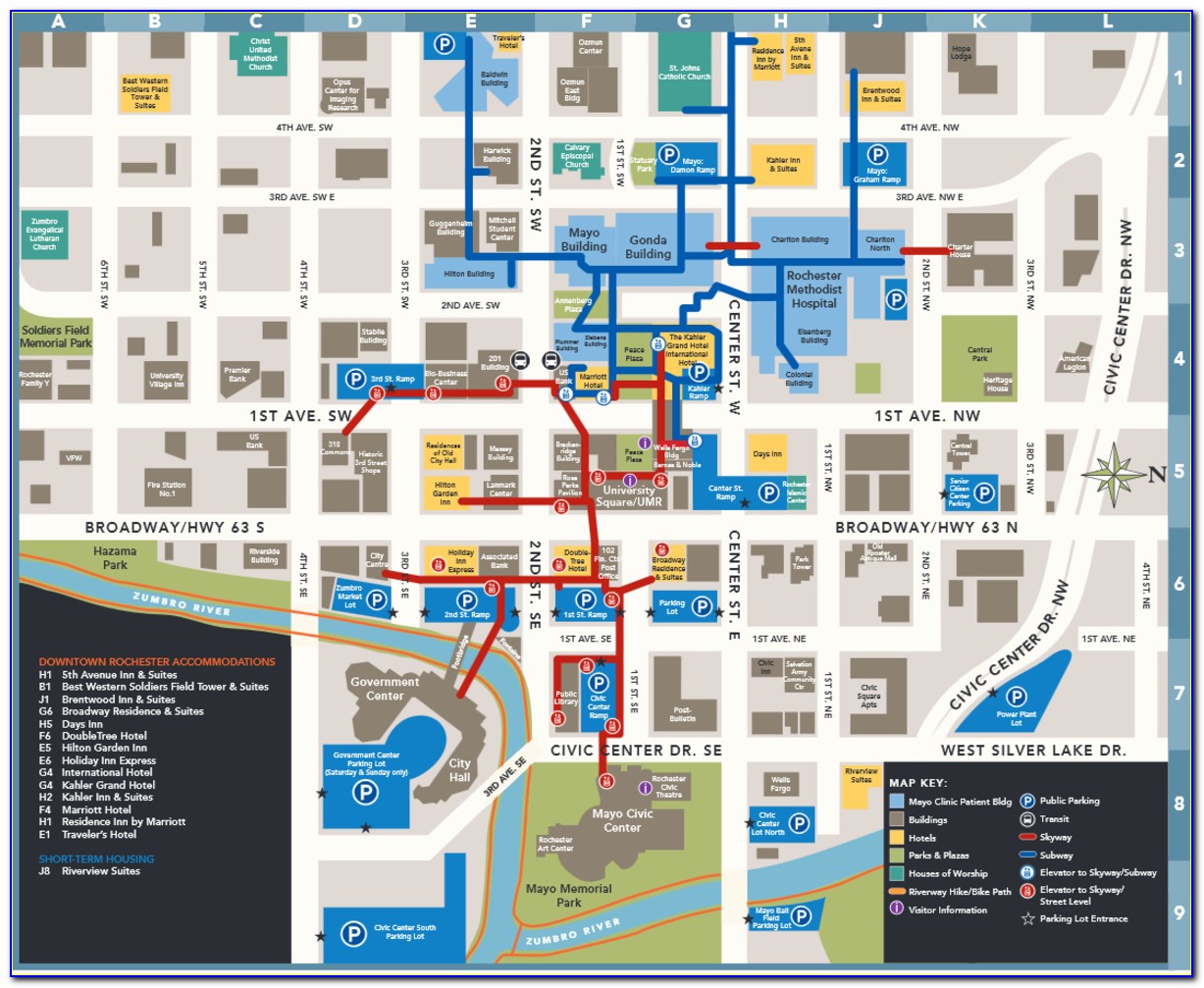Mayo Clinic Rochester Mn Subway Map