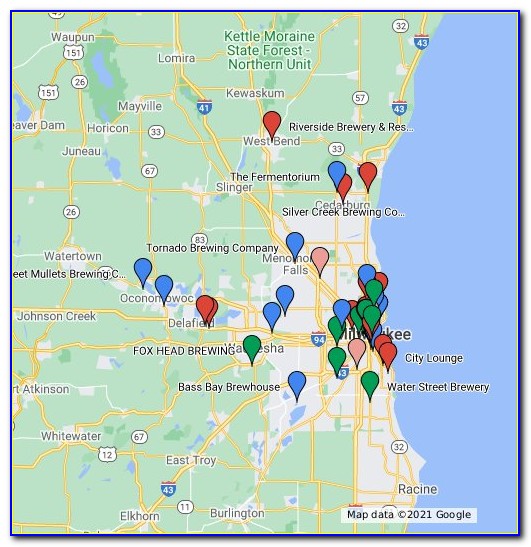 Milwaukee Breweries Map