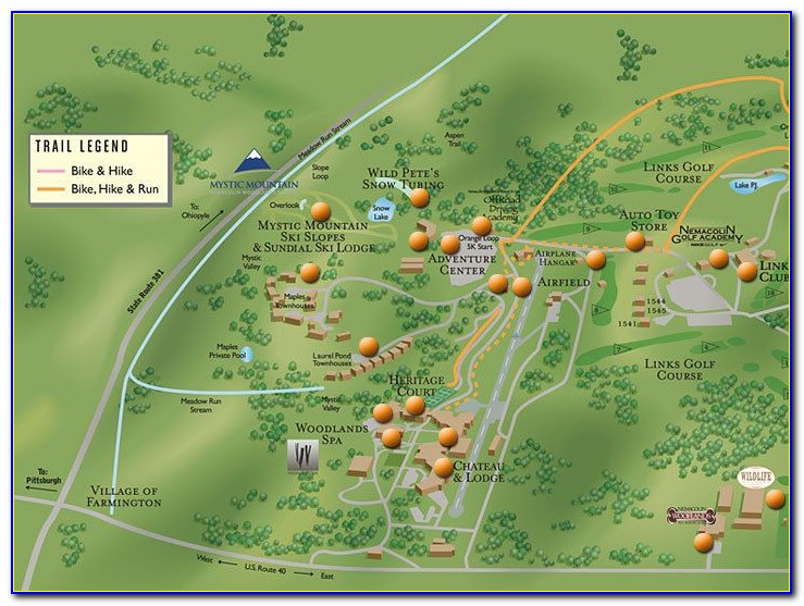 Nemacolin Woodlands Resort Property Map
