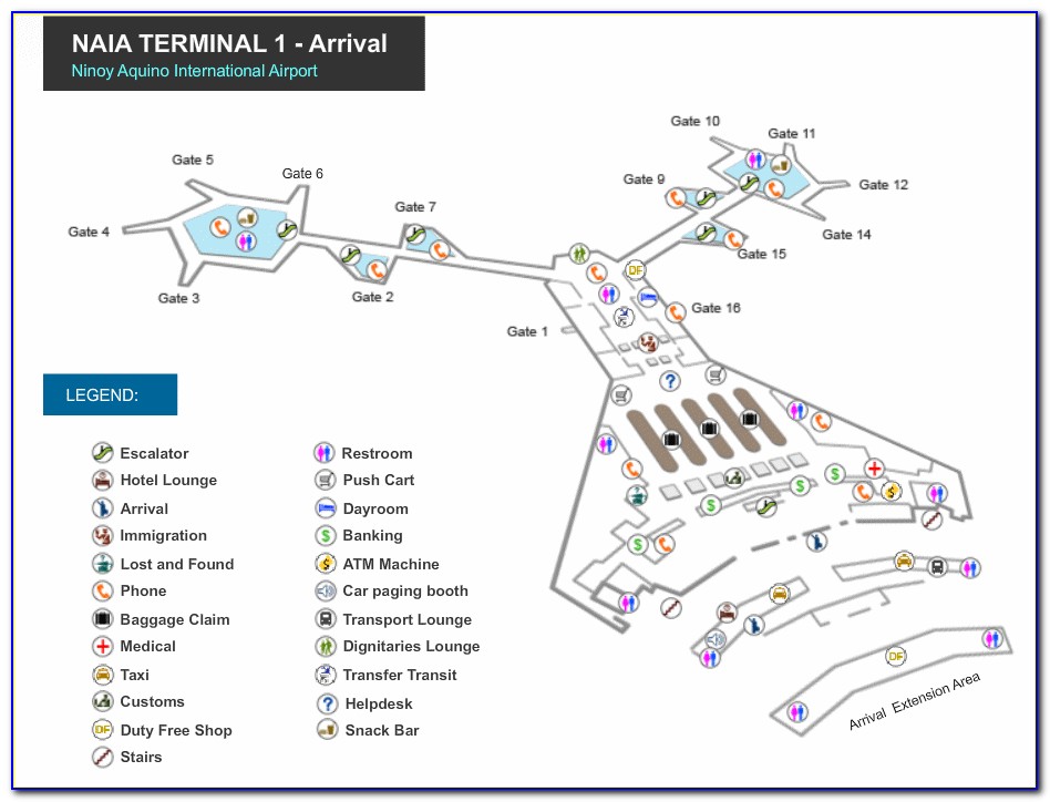 Ninoy Aquino International Airport Terminal 1 Layout