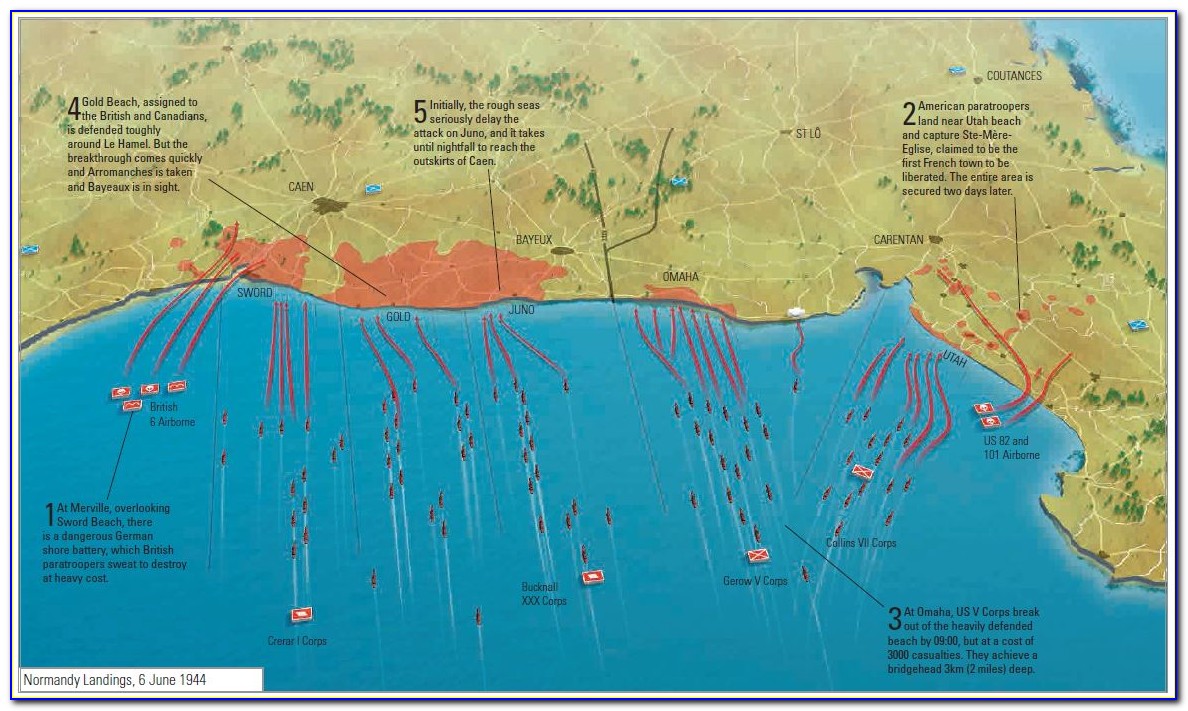 Normandy Landing Map