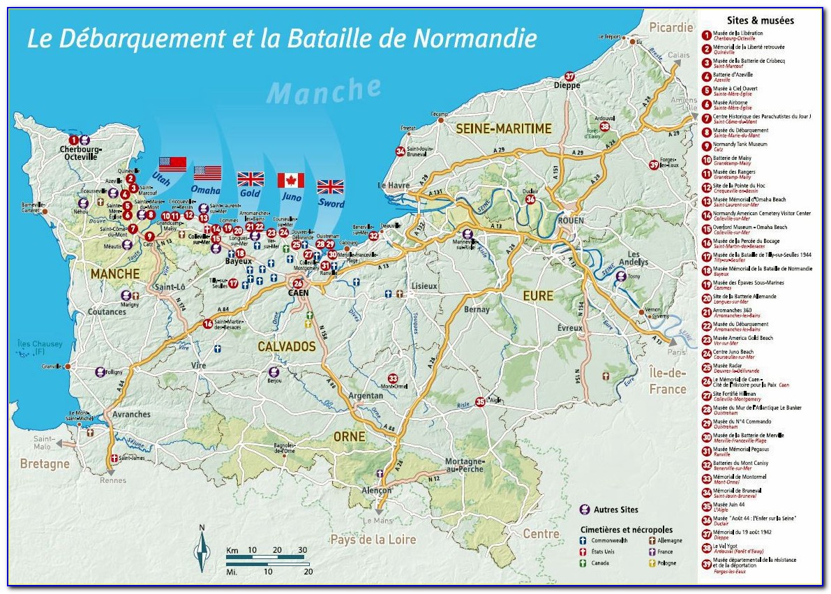 Normandy Landings Animated Map