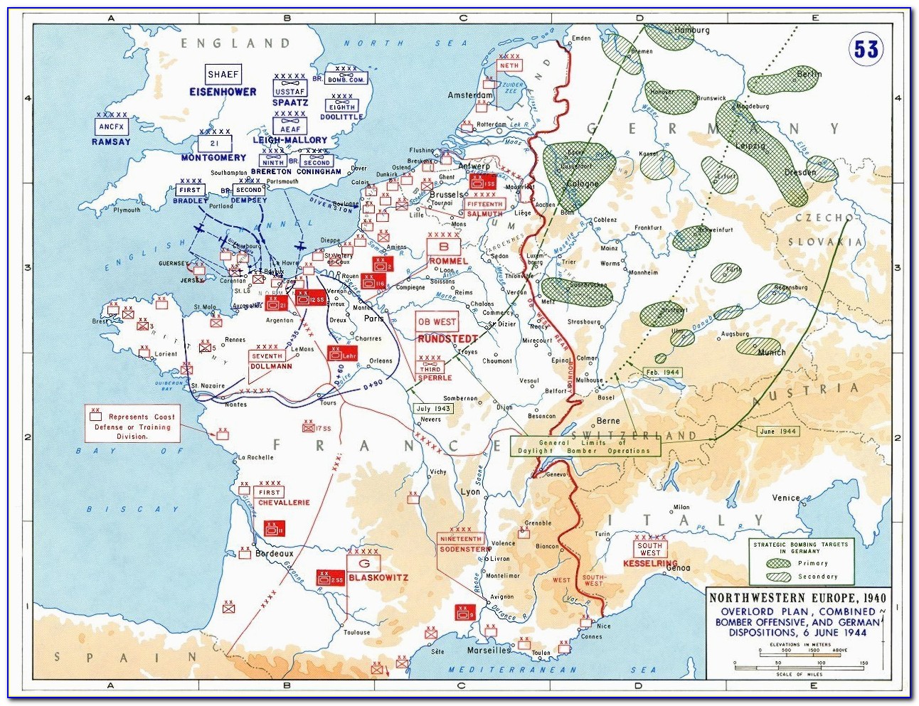 Normandy Landings France Map