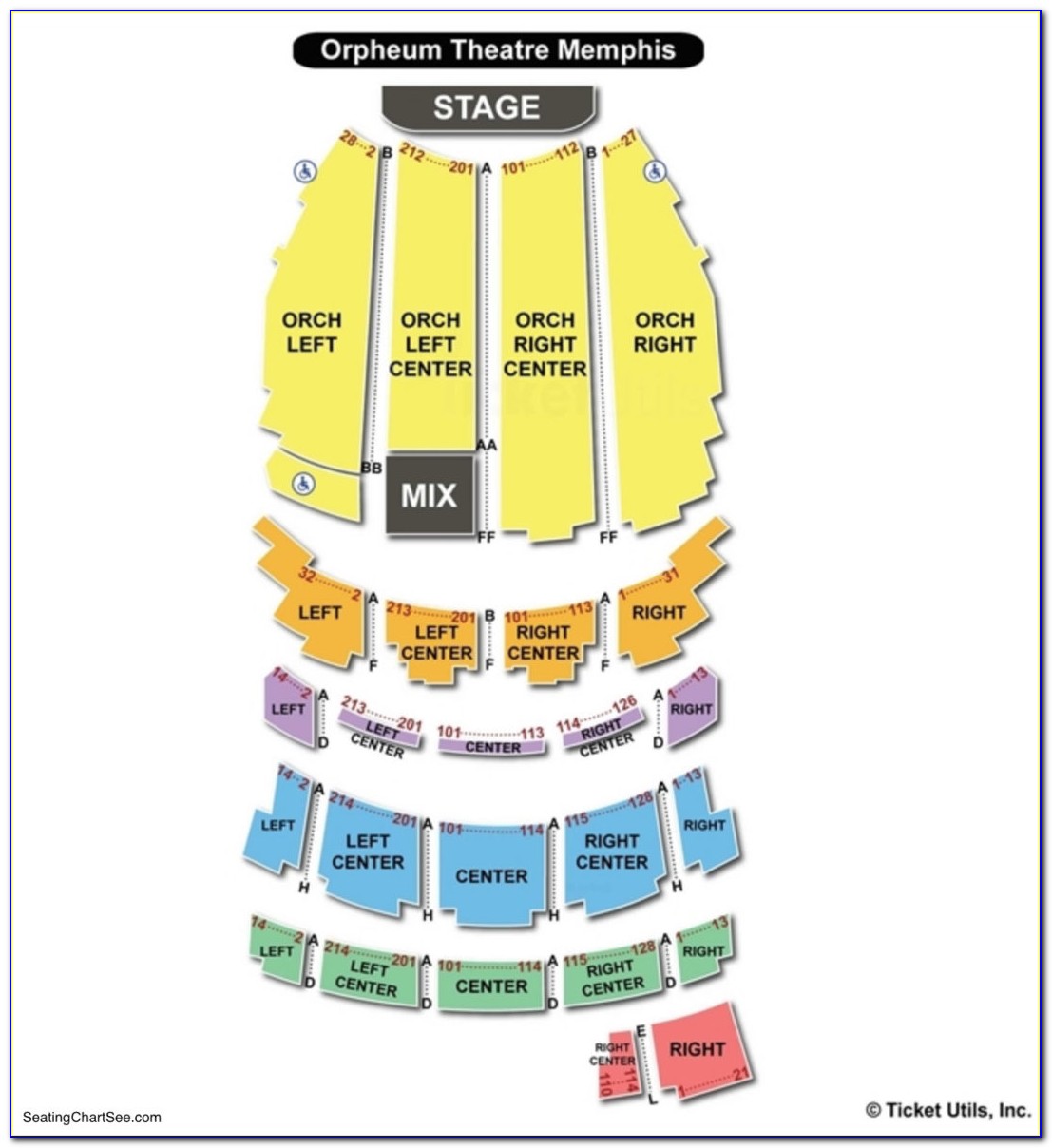 Orpheum Theater Boston Seat Map