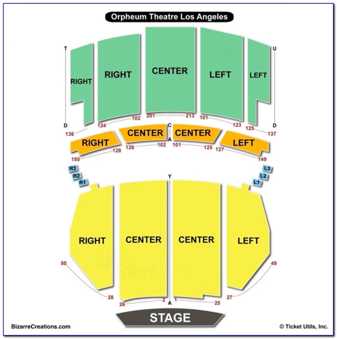 Orpheum Theater New Orleans Seating Map
