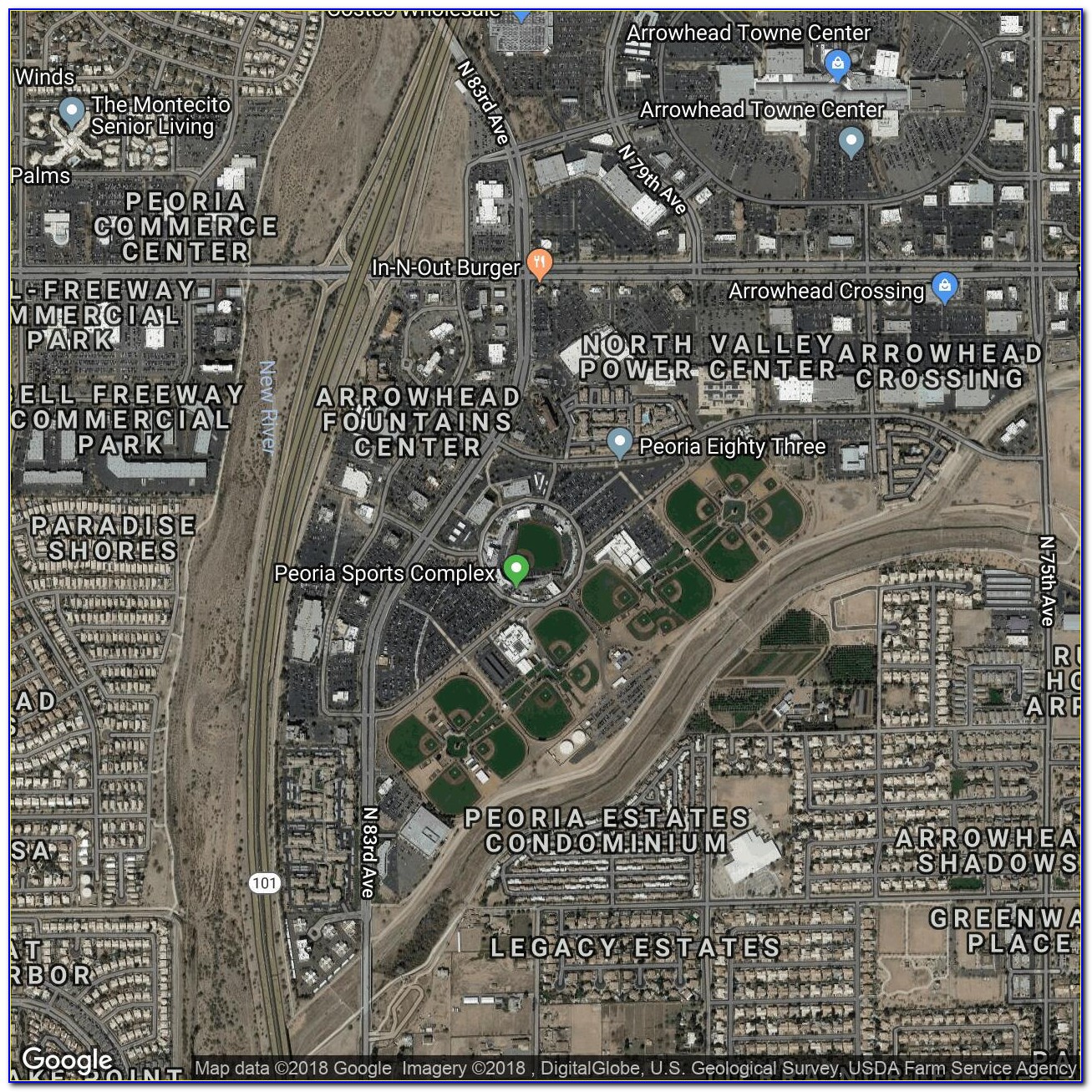 Peoria Sports Complex Google Maps