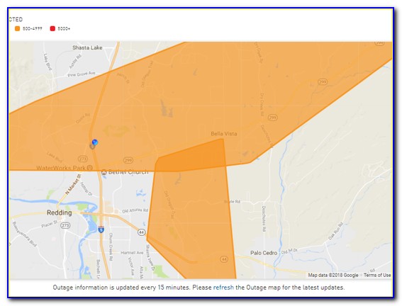 Pg&e Power Outage Map Redding Ca