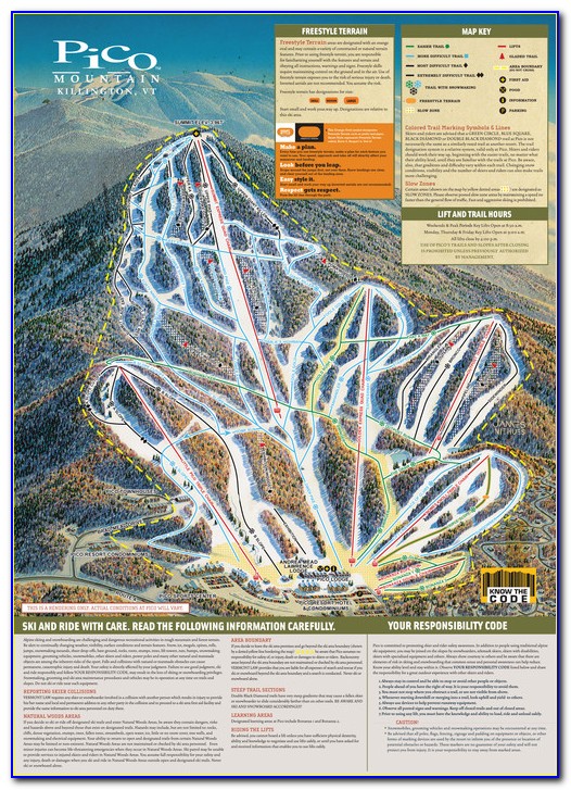 Pico Mountain Vermont Trail Map