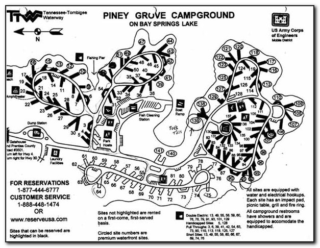 Piney Campground Map Land Between The Lakes