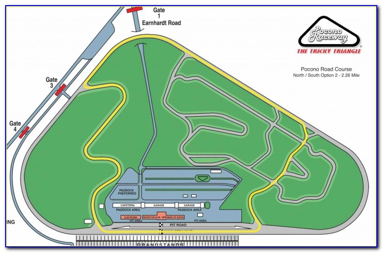 Pocono Raceway Layout
