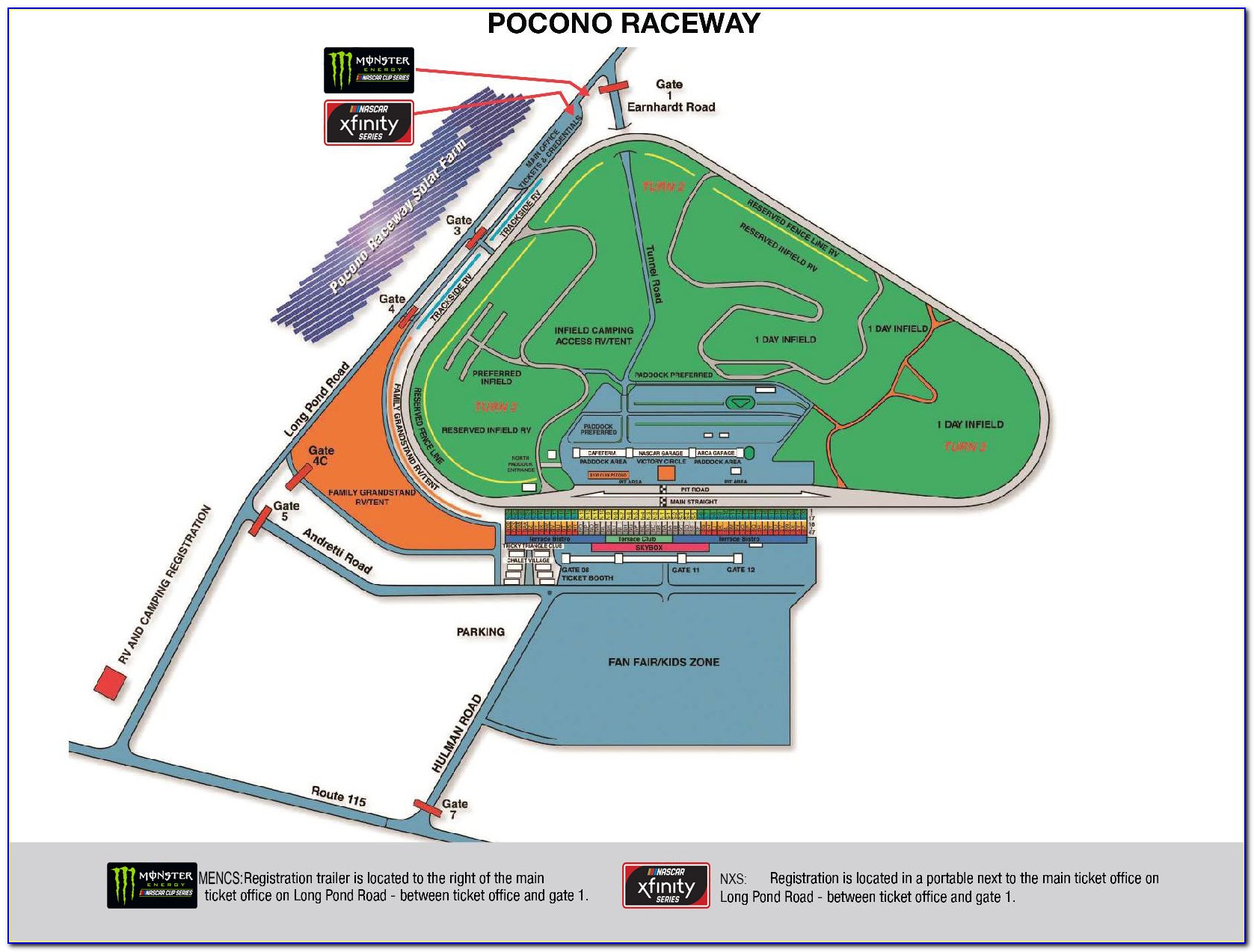 Pocono Speedway Map