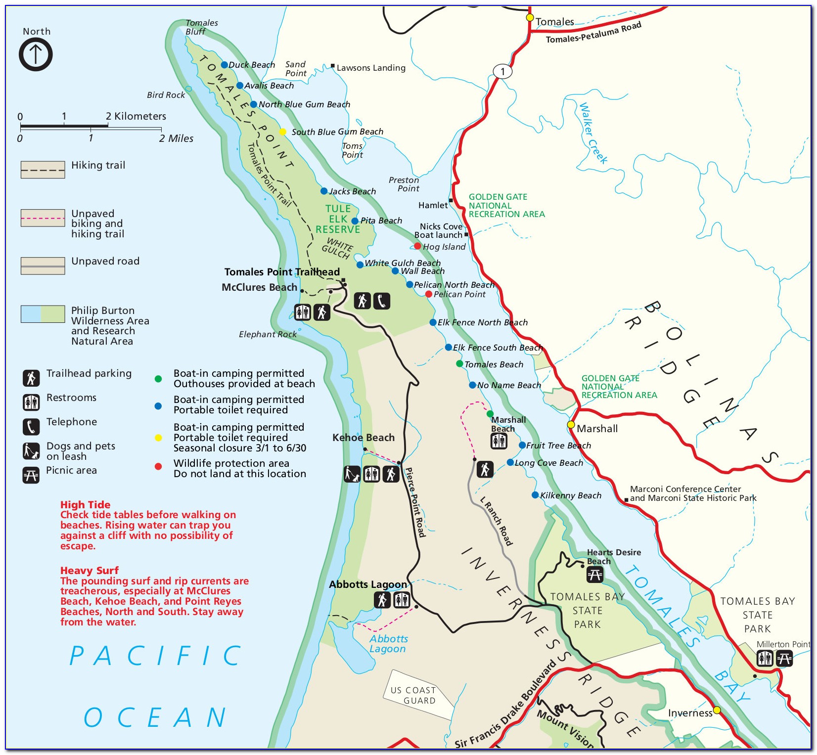 Point Reyes National Seashore Campground Map