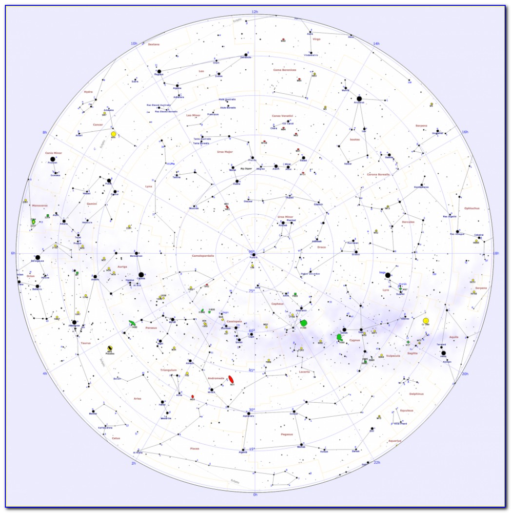 Printable Constellation Map Summer