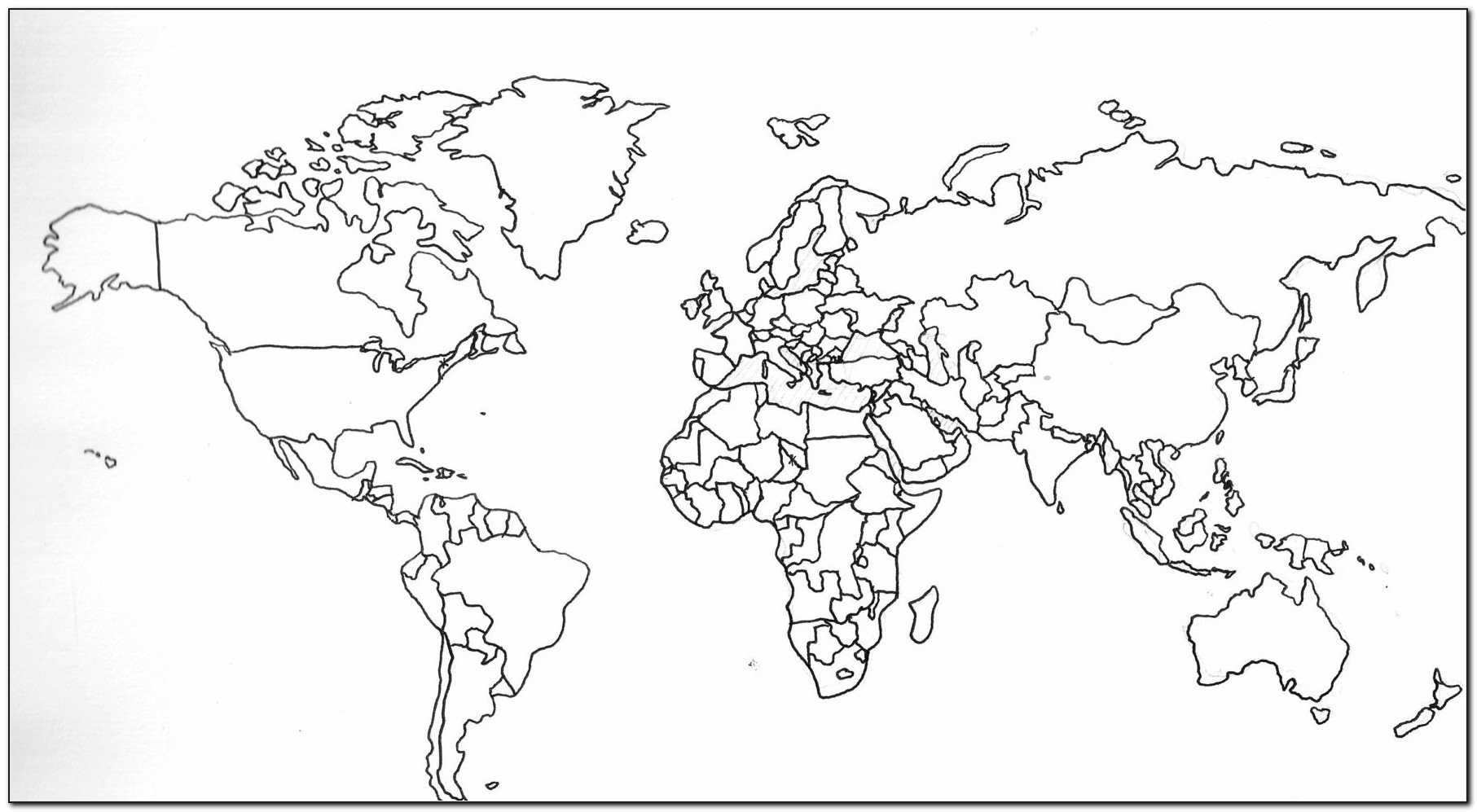 Printable World Map With Countries Ks2