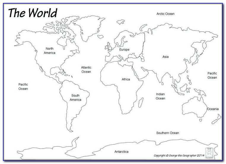 Printable World Map With Countries Labeled Pdf