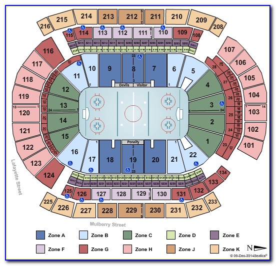 Prudential Center Ticket Map
