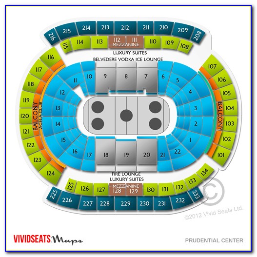 Prudential Centre Seating Map