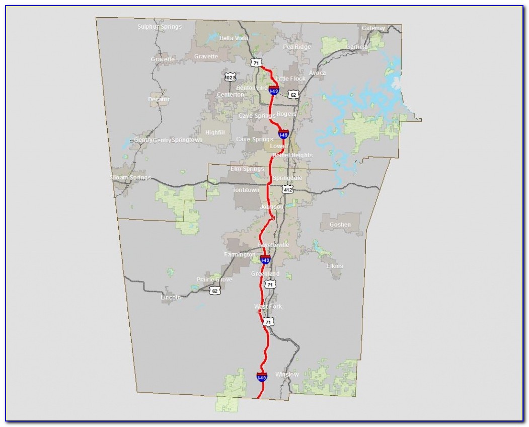Razorback Regional Greenway Map
