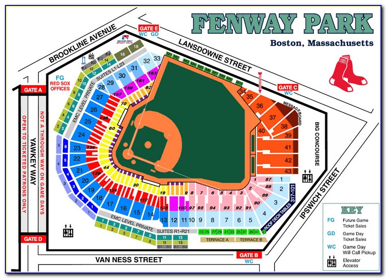Red Sox Stadium Seating Chart