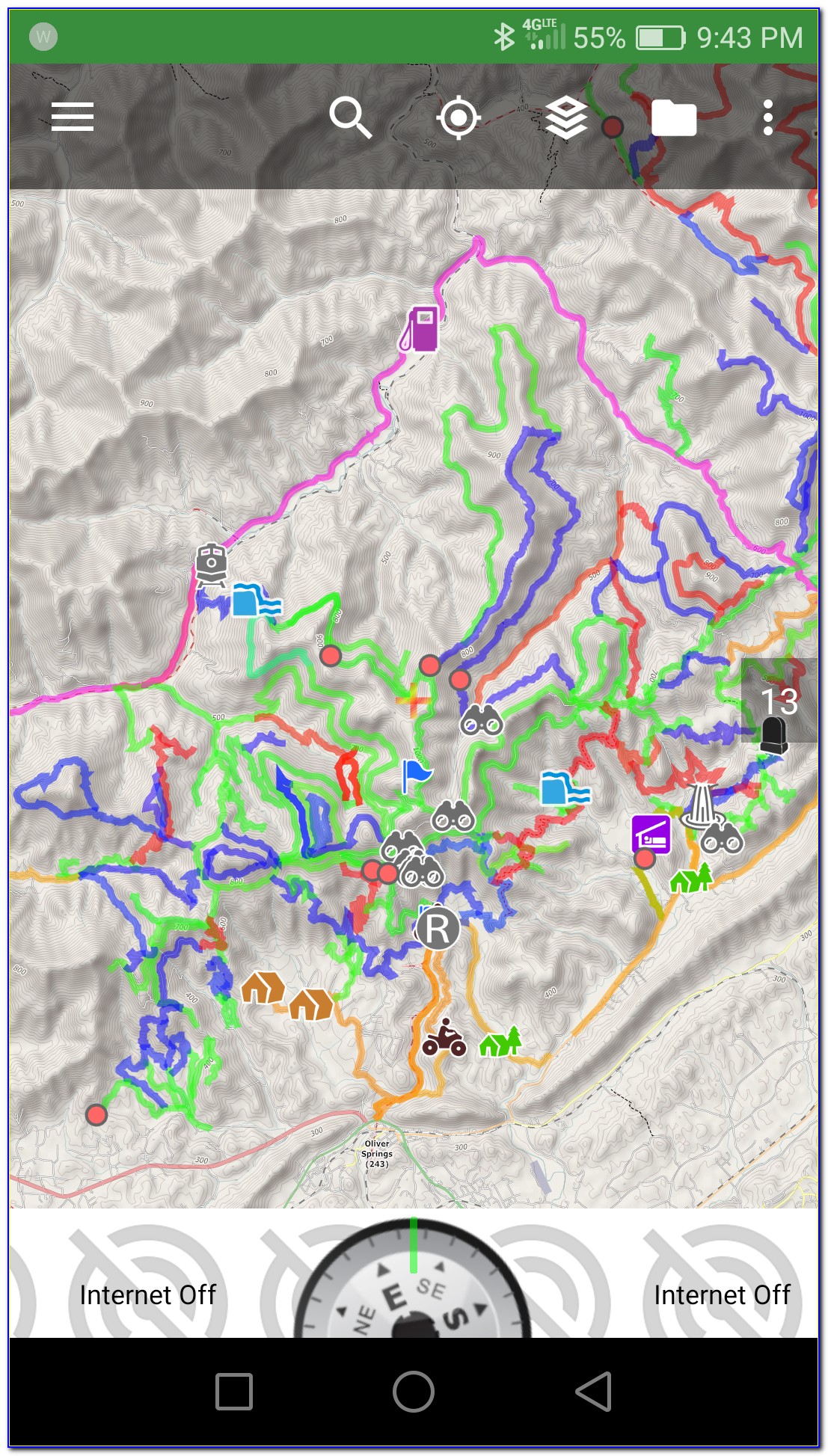 Ride Royal Blue Trail Map App