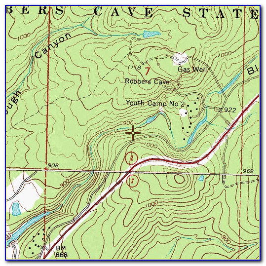 Robbers Cave State Park Cabin Map