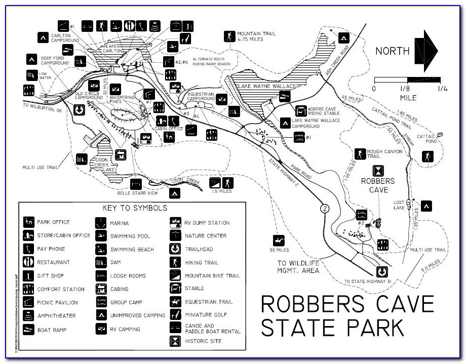 Robbers Cave State Park Map