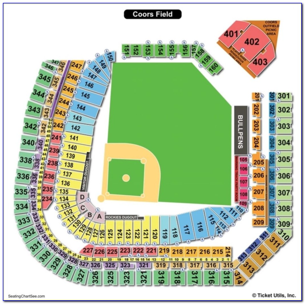 Rockies Stadium Seating Map