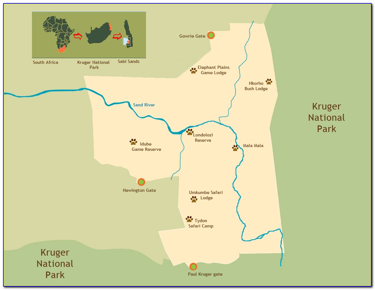 Sabi Sands Reserve Map