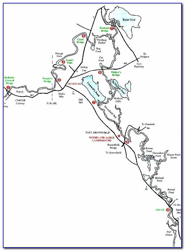 Saco River Map Maine