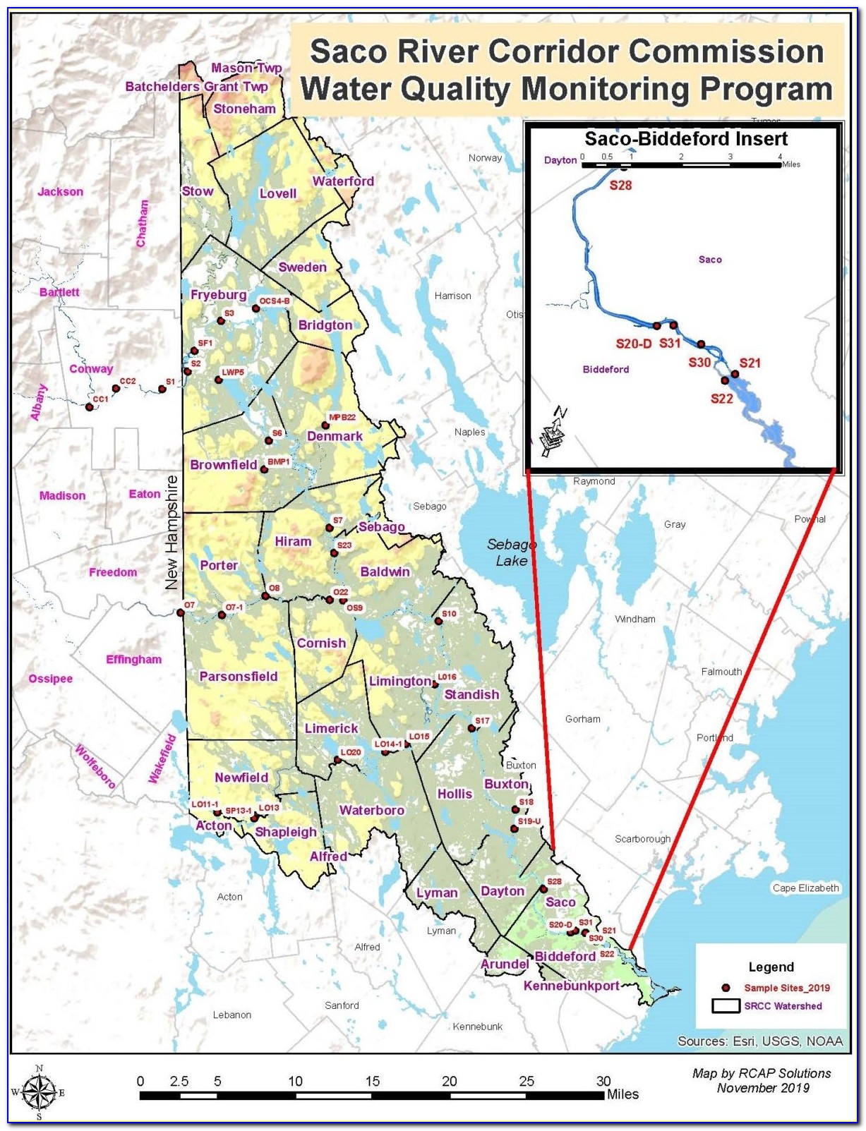 Saco River Watershed Map