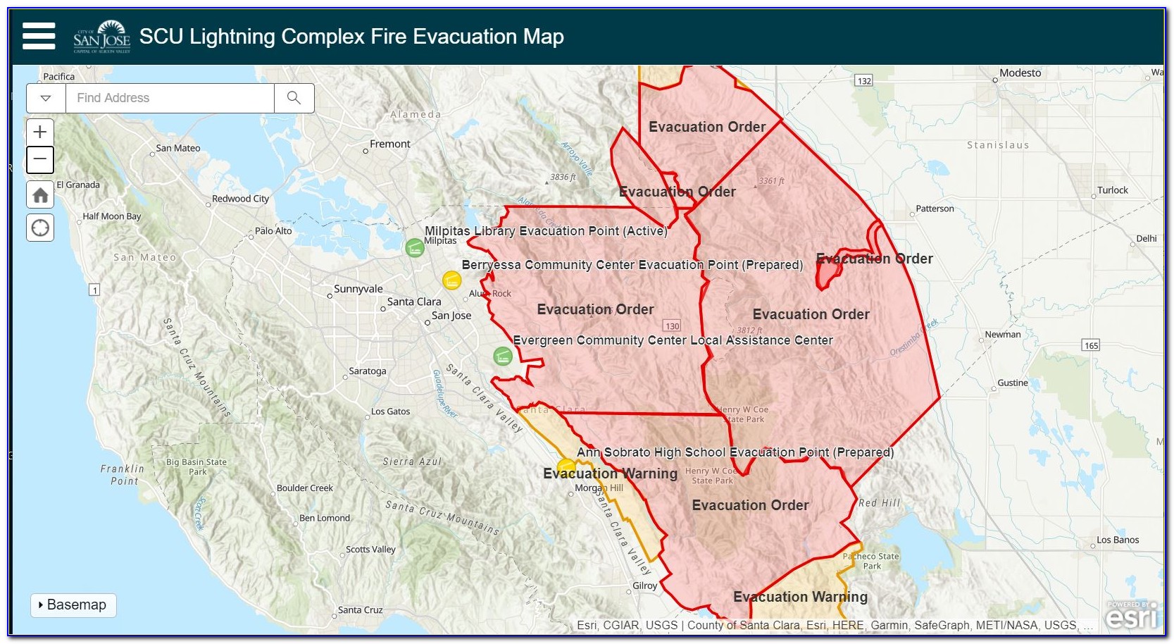 San Jose Fire Map Live