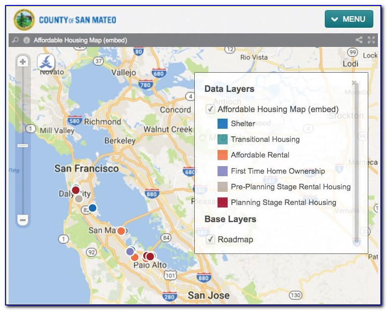 San Mateo County Plat Map