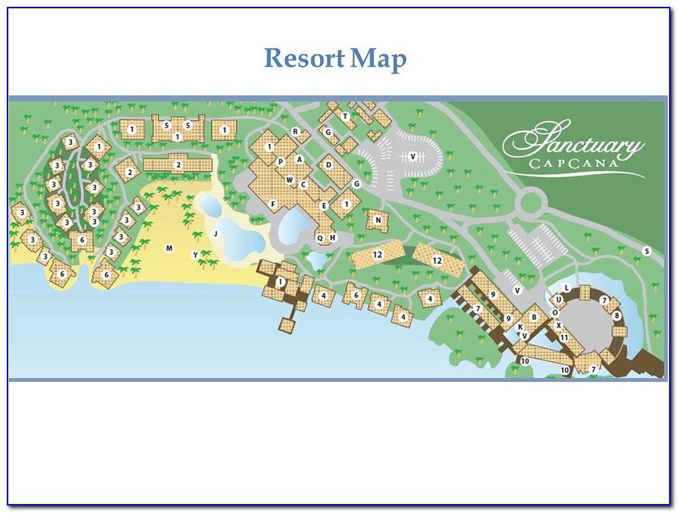 Sanctuary Cap Cana Hotel Map