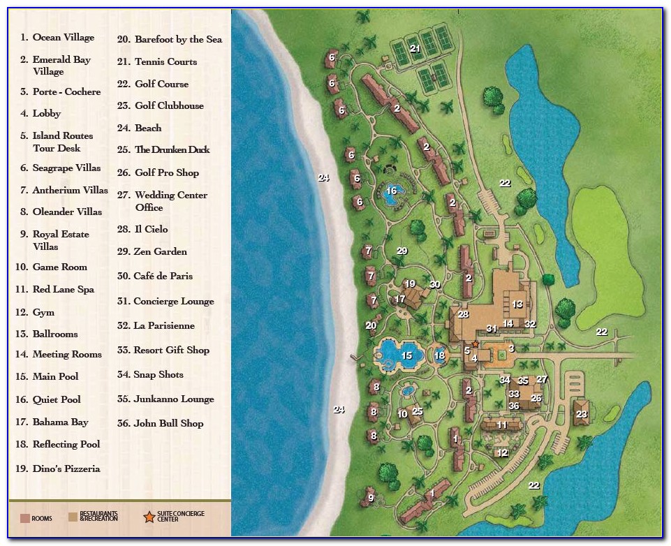 Sandals South Coast Room Map