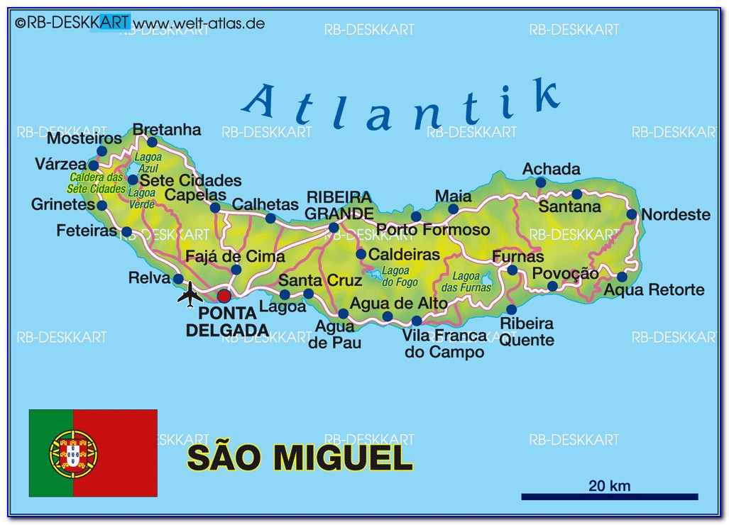 Sao Miguel Azores Mapa