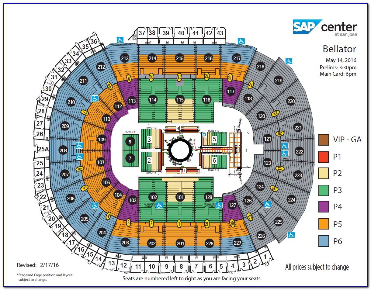Sap Center Stadium Map