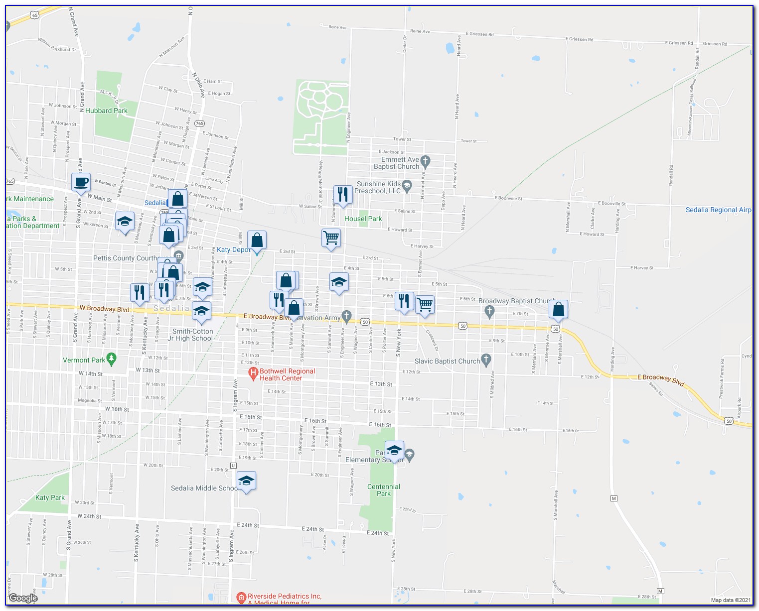Sedalia Mo City Limits Map