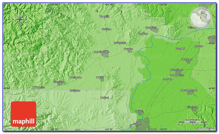 Silverton Oregon City Map