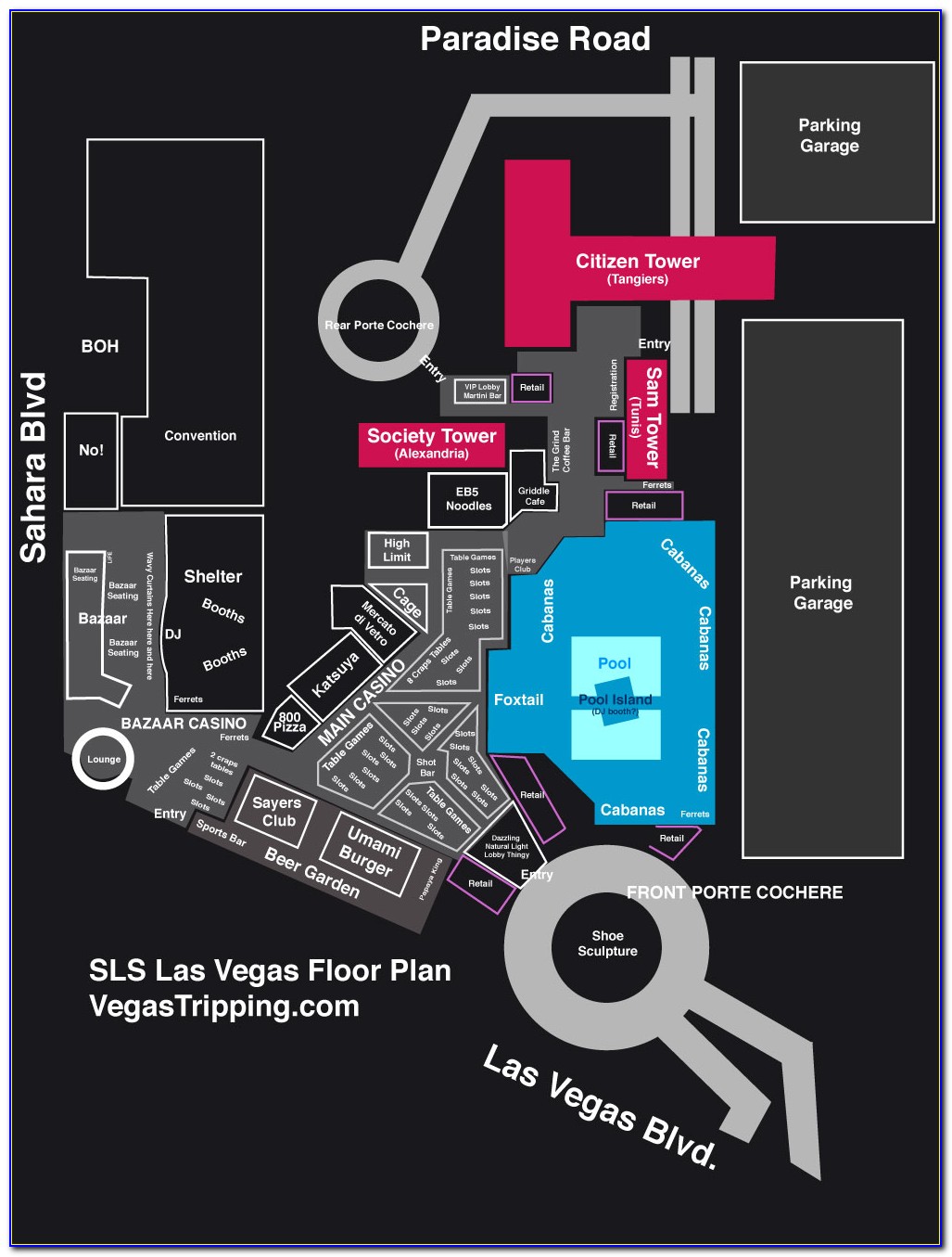 Sls Las Vegas Map