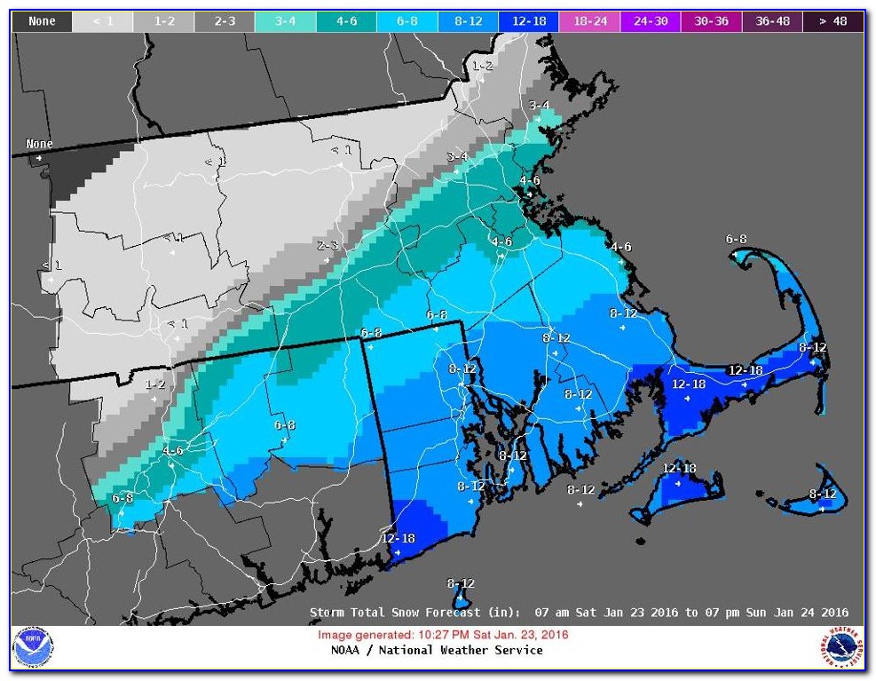 Snowfall Prediction Map Massachusetts