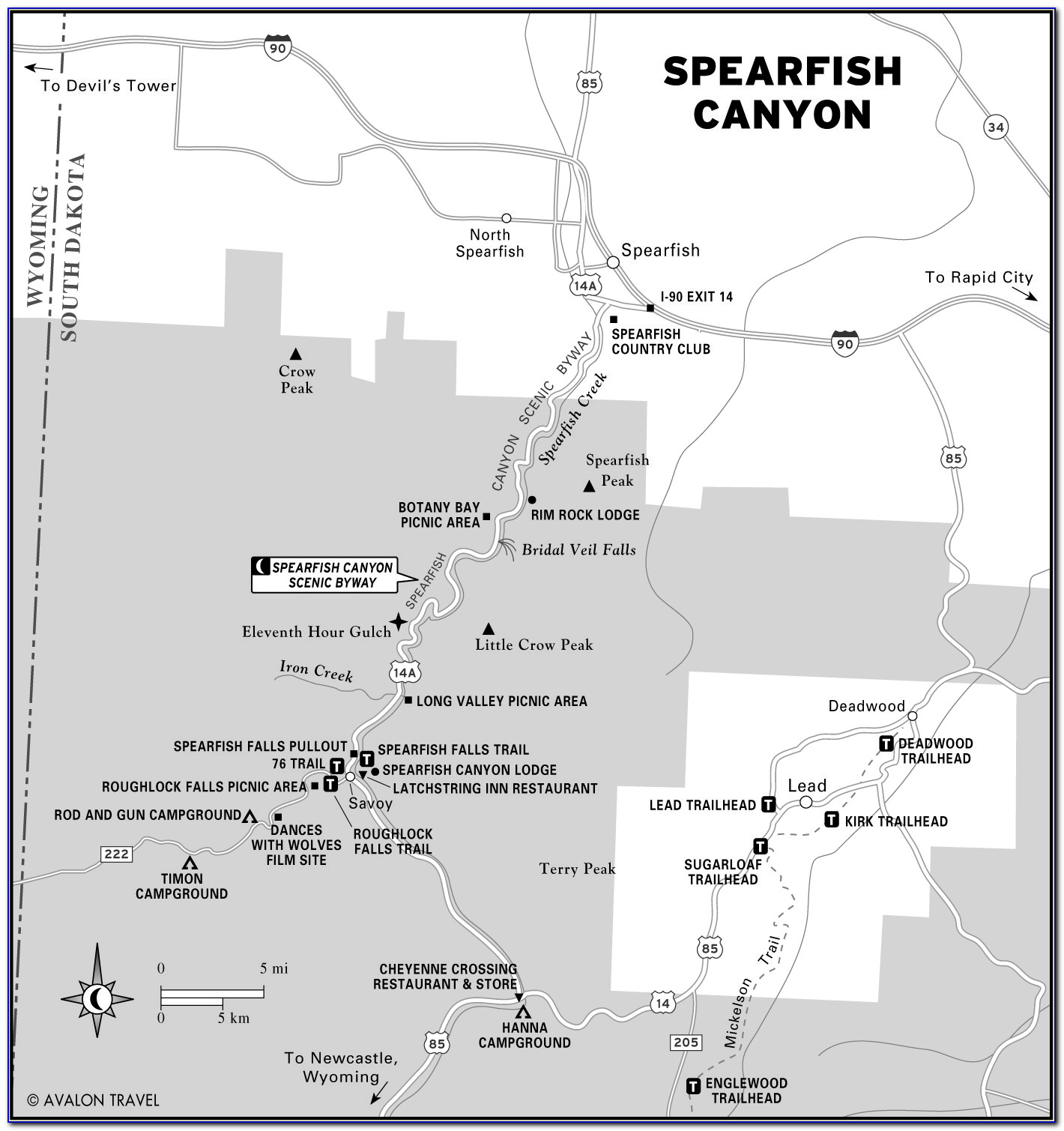 Spearfish Canyon Byway Map