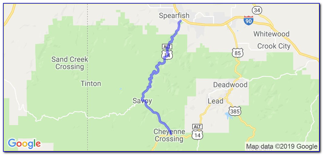 Spearfish Canyon Directions