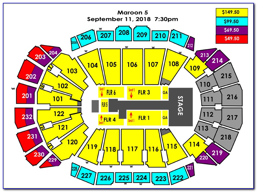 Sprint Center Seating Map