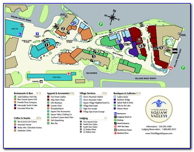 Squaw Valley Olympic Village Map