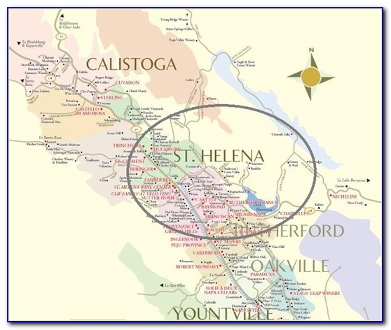 St Helena Winery Map