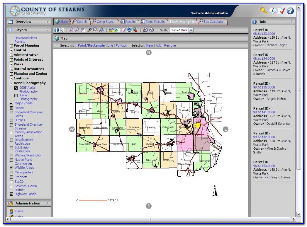 Stearns County Plat Map