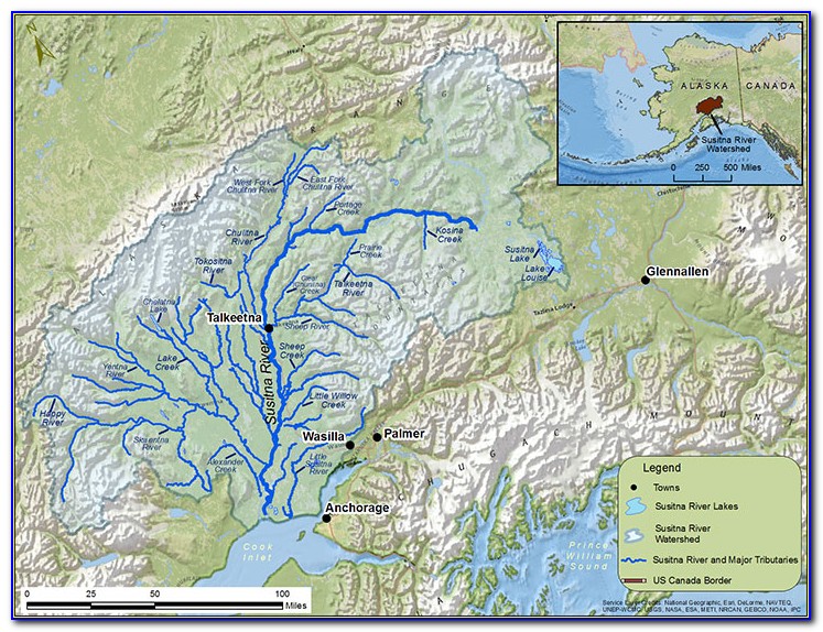 Talkeetna Mountains Alaska Map