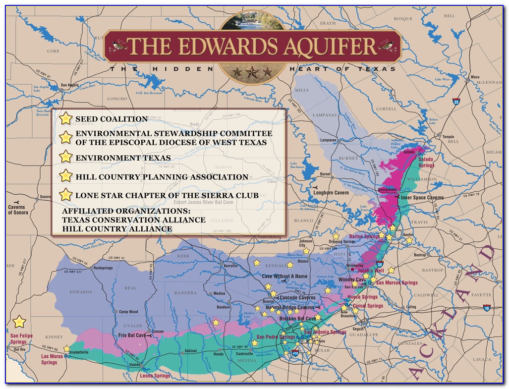 Texas Edwards Aquifer Map